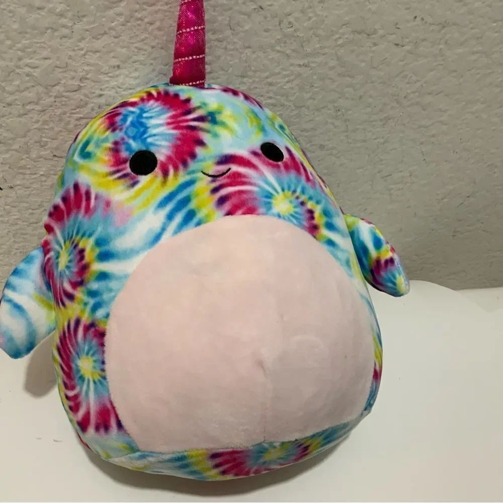 Squishmallows Milaina the Tie-Dye Narwhal 8” NWOT